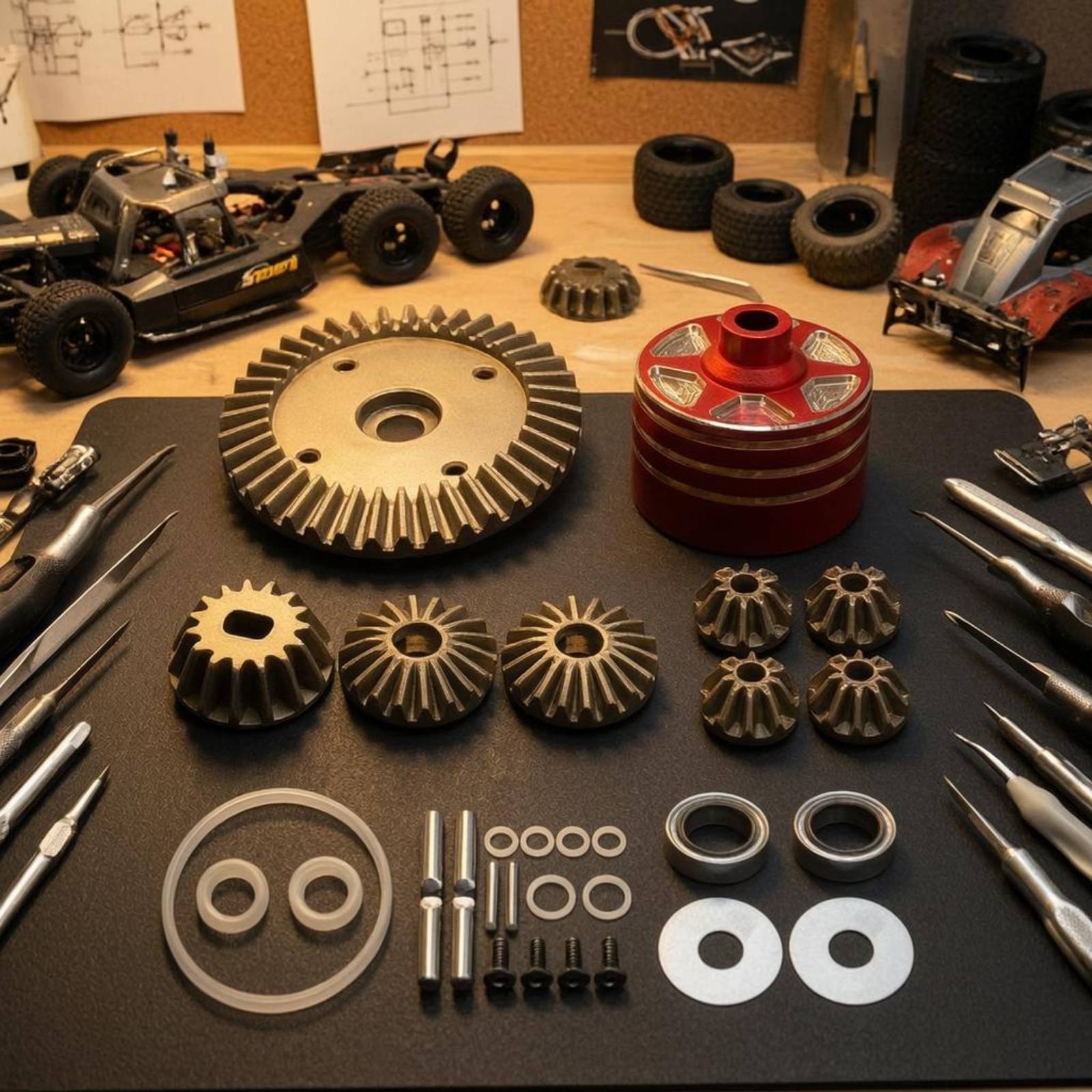Rc Hobby Vehicles - 39-Tooth Differential Gear Assembly Compact Bevel