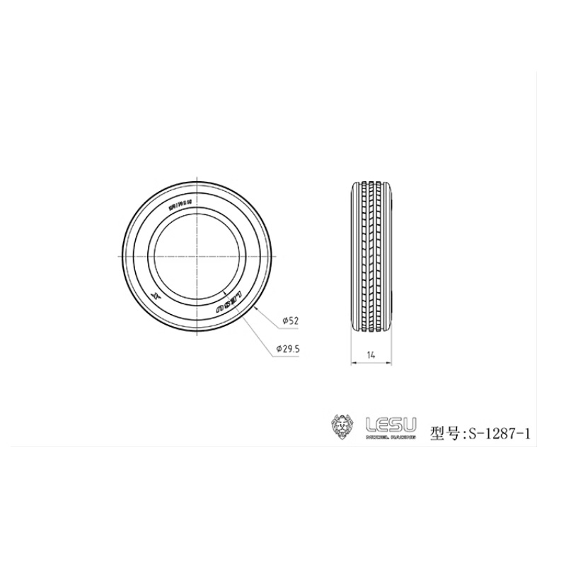 LESU 1/14 Small Truck Tire S-1 - Rc Hobby Store recension och pris