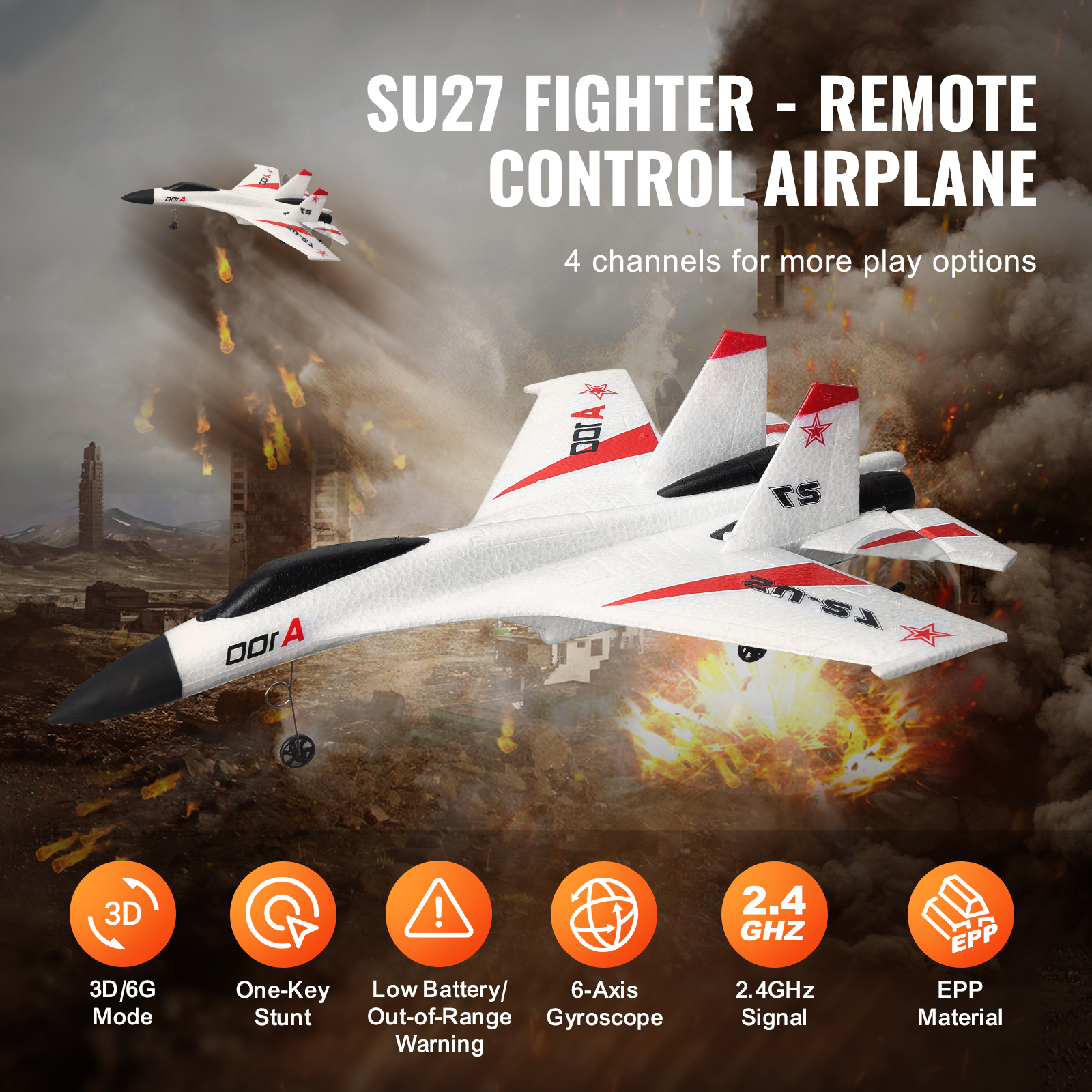 SucceBuy SU27 RC Plane 2.4G  R - Rc Hobby Plane recension och pris
