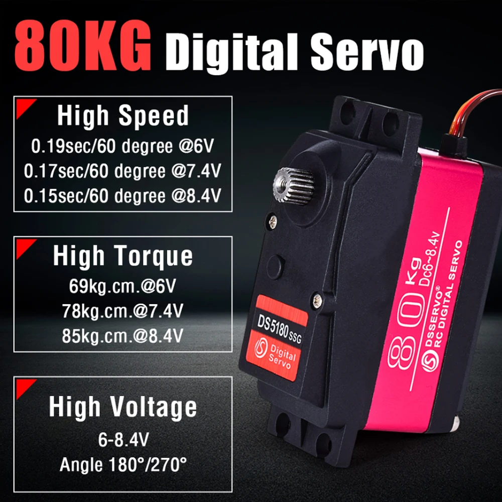 Dsservo Waterproof DS5180 80KG - Rc Hobbies recension och pris